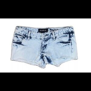NARA Jean Shorts Short Low Rise Light Blue Wash